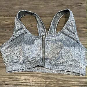 BCG Hi Support Sports Bra with front zipper Size Large EUC